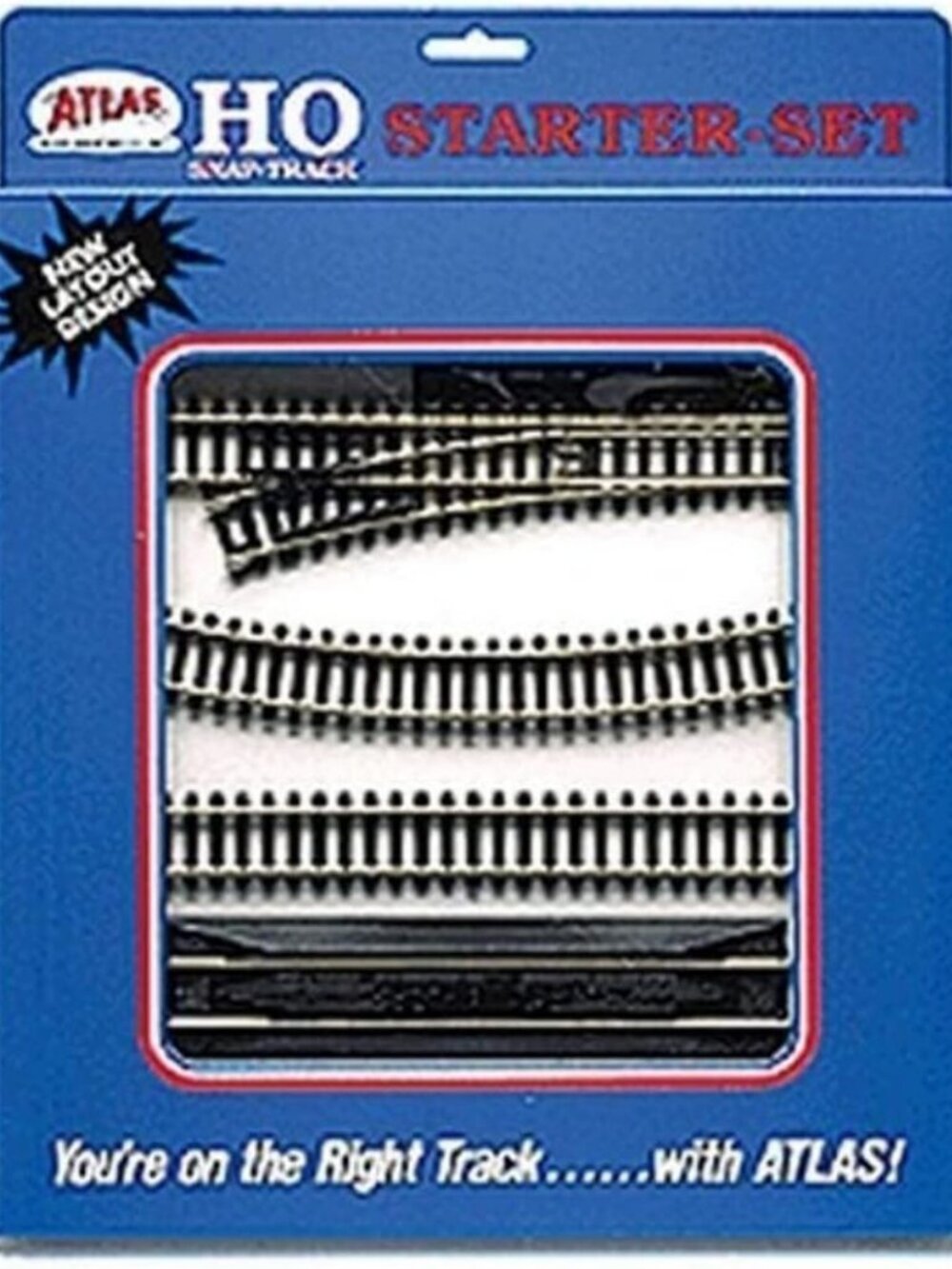 HO Scale Model Train Starter Set - Code 100 Track, N/S Layout, Complete Kit